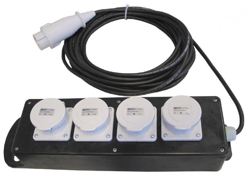 Connectra Verdeelblok 4-voudig 42V 10m - H07RN-F - 2x1,5mm2